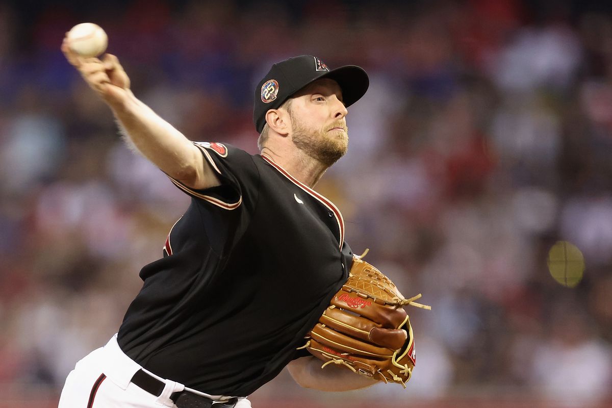 Starting pitcher Merrill Kelly #29 of the Arizona Diamondbacks pitches against the Boston Red Sox during the second inning of the MLB game at Chase Field on May 28, 2023 in Phoenix, Arizona.