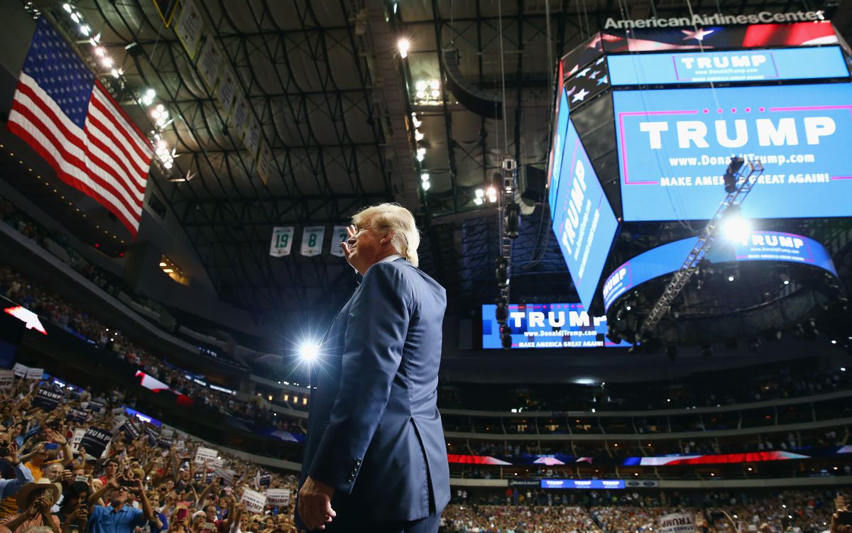Donald Trump Holds Campaign Rally In Dallas