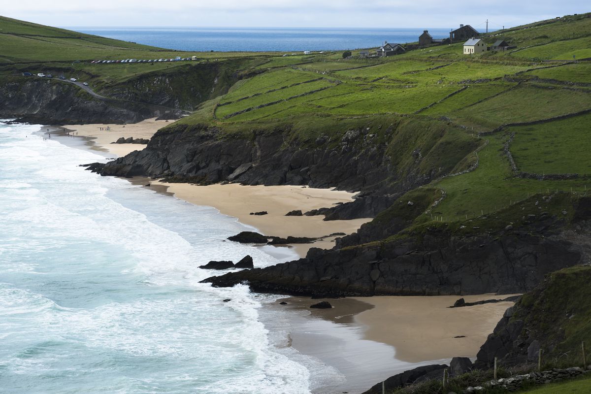 Slea Head with Coumeenoule Beach, Dingle Peninsula, Co Kerry, Republic of Ireland