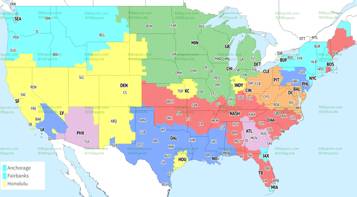 2022 NFL Distribution Map: What game will you get to see in Week