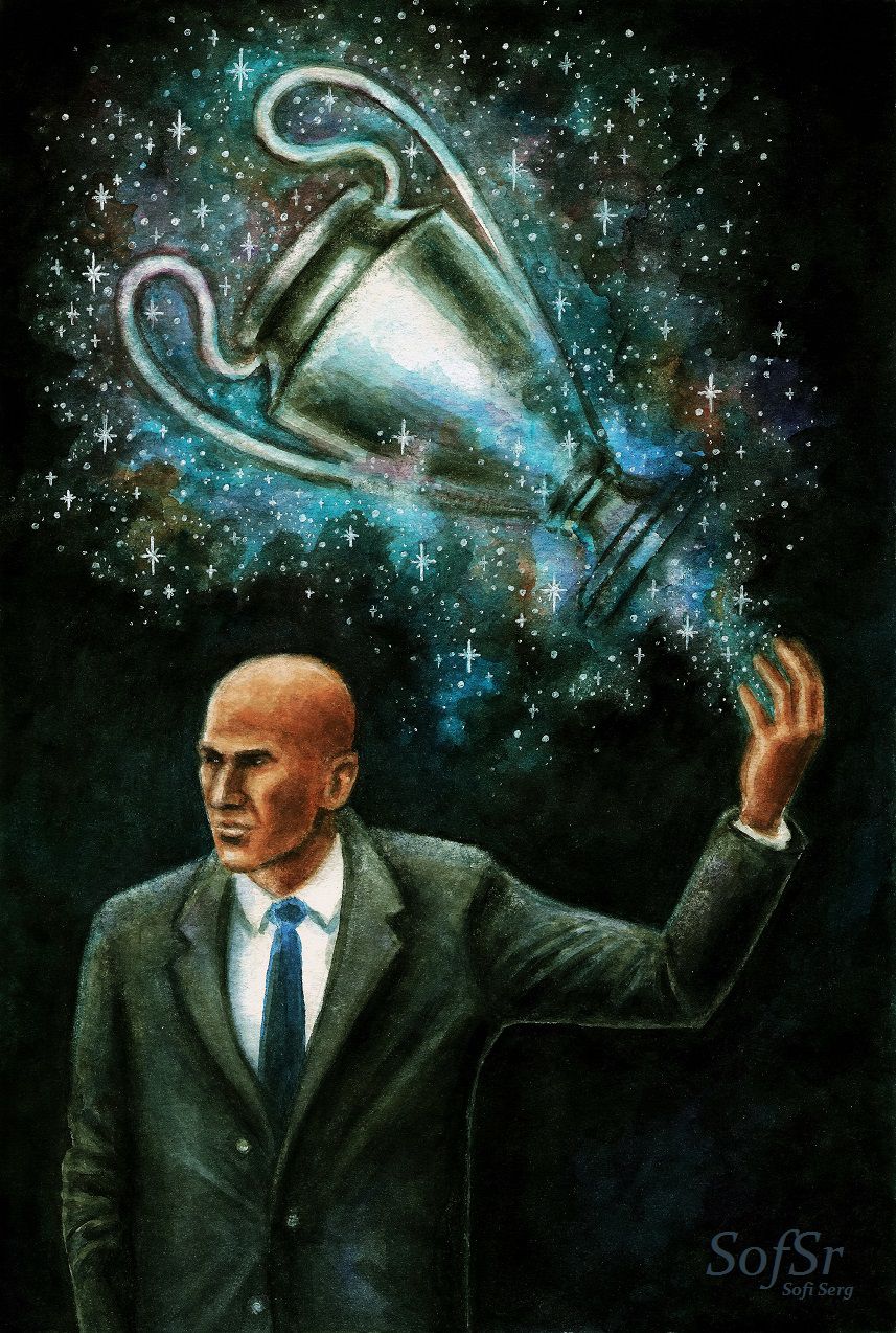 Zinedine Zidane. Drawing by Sofi Serg.