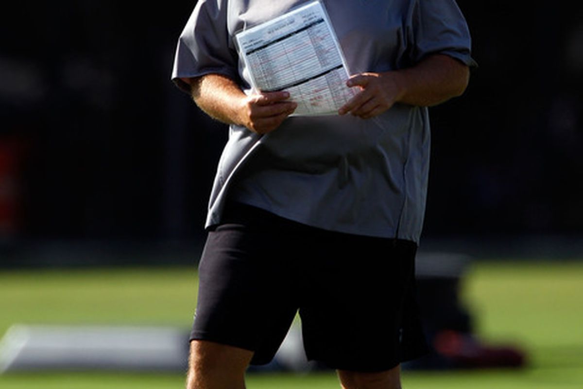 METAIRIE LA - JULY 30:  Defensive Coordinator Gregg Williams of the New Orleans Saints during the first day of Training Camp on July 30 2010 in Metairie Louisiana.  (Photo by Chris Graythen/Getty Images)