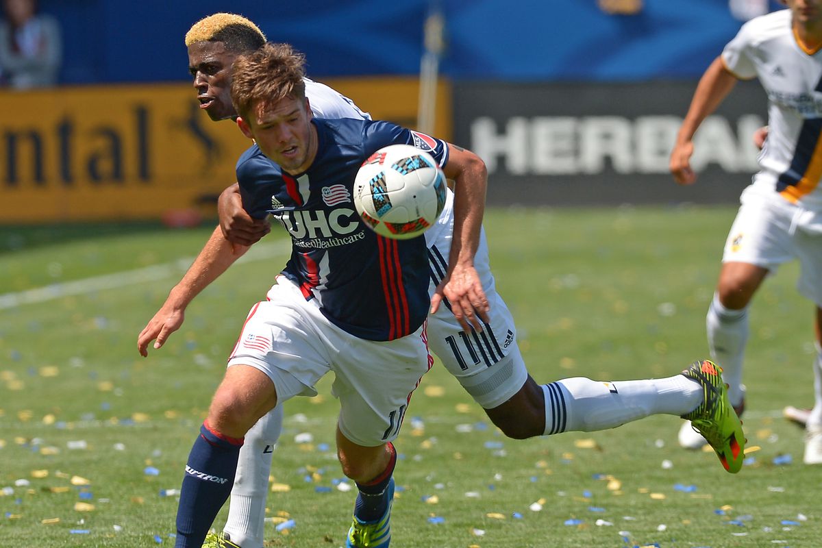 Rowe scored New England's first goal against the LA Galaxy on Sunday.