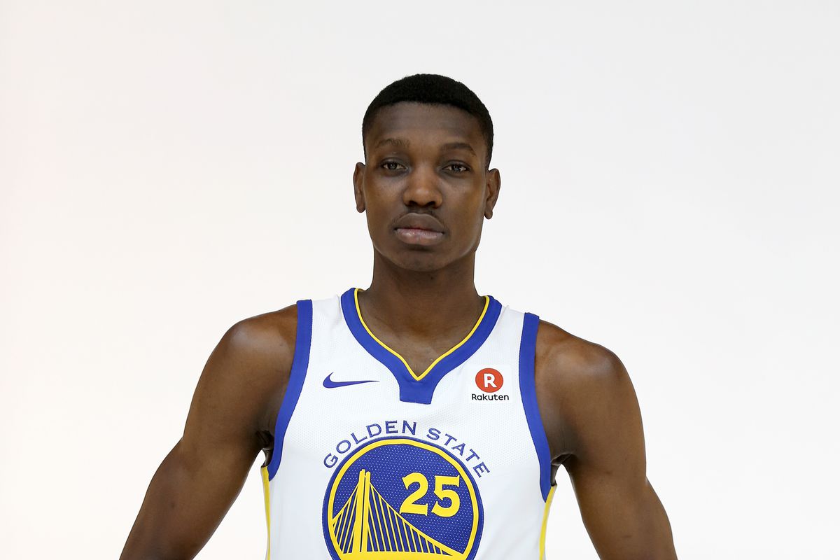 Chris Boucher at Warriors media day in 2017