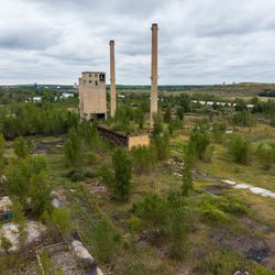 Aerial view of the abandoned Acme Steel Co. coke plant at East 114th Street and South Torrence Avenue in South Deering.