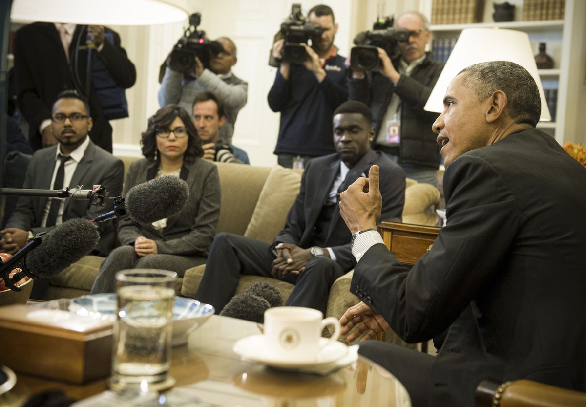 President Obama meets with young immigrants, known as DREAMers.