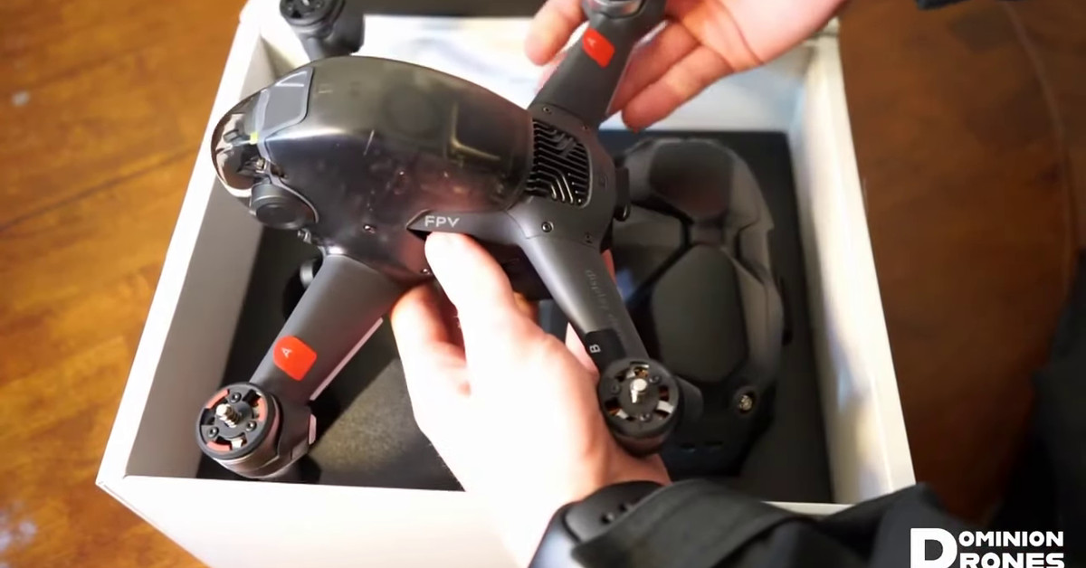 DJI’s unannounced FPV drone is already the star of a complete unboxing video