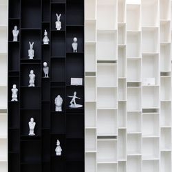 Random Bookcases by MDF Italia; Sculptures by Covo Colossus 