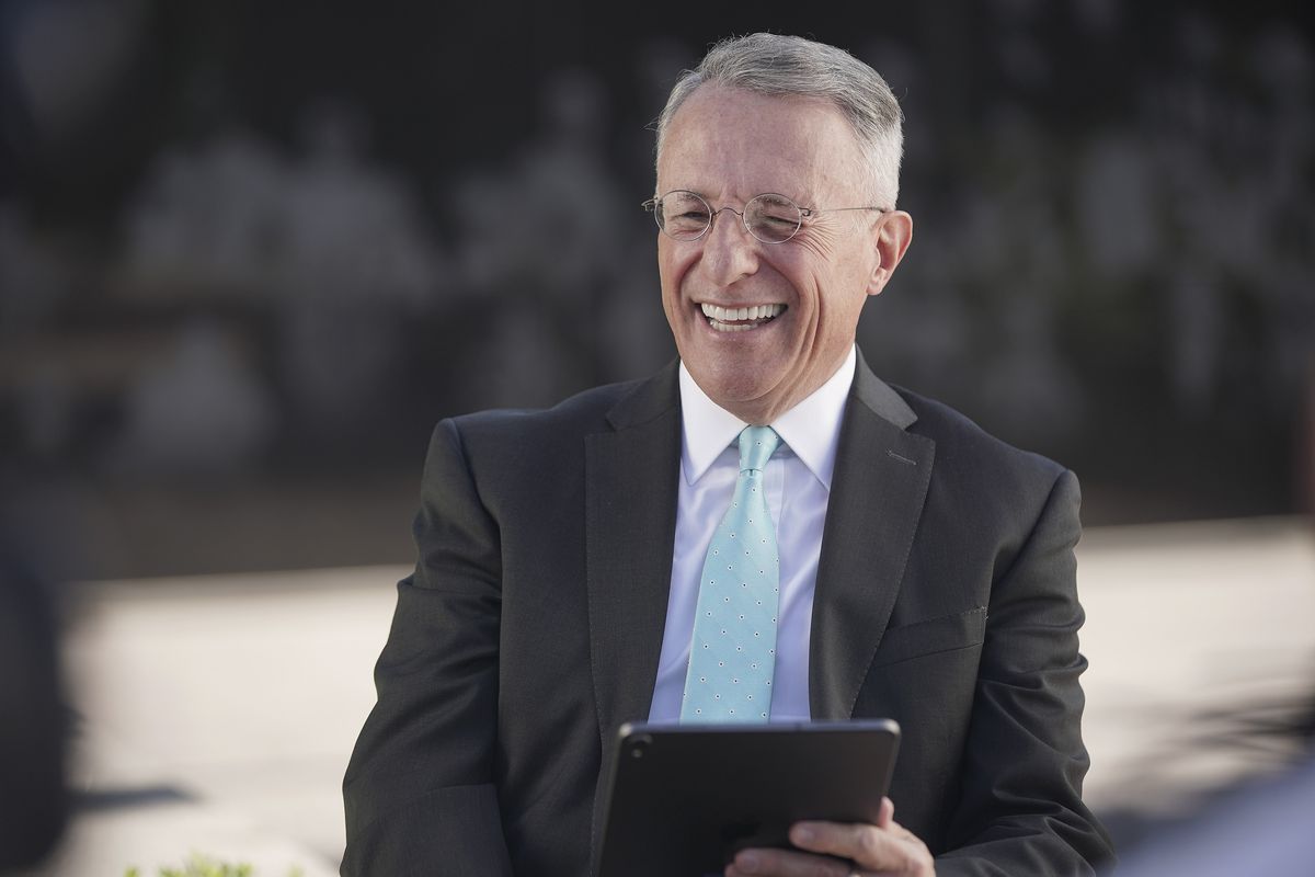 Elder Ulisses Soares, of The Church of Jesus Christ of Latter-day Saints’ Quorum of the Twelve Apostles, is interviewed at the Conference Center in Salt Lake City on Tuesday, June 23, 2020.