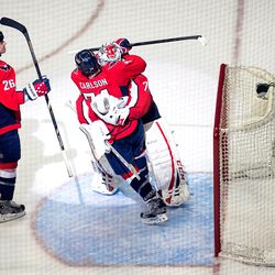 Carlson and Holtby After the Win