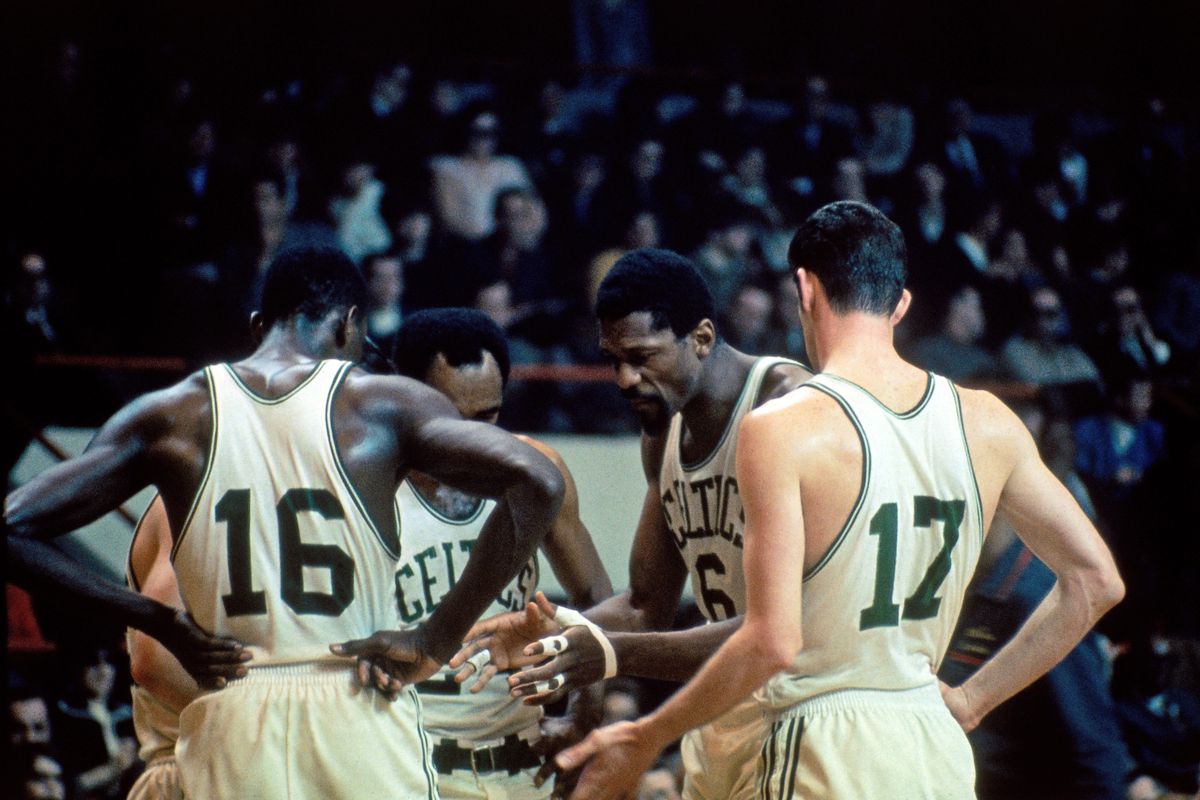 Boston Celtics - Tom Sanders, Bill Russell, &amp; John Havlicek
