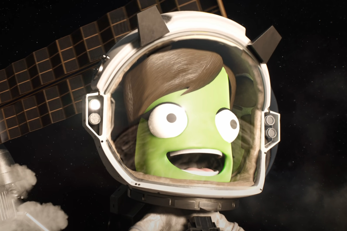 A Kerbal from the Kerbal Space Program 2 announcement trailer