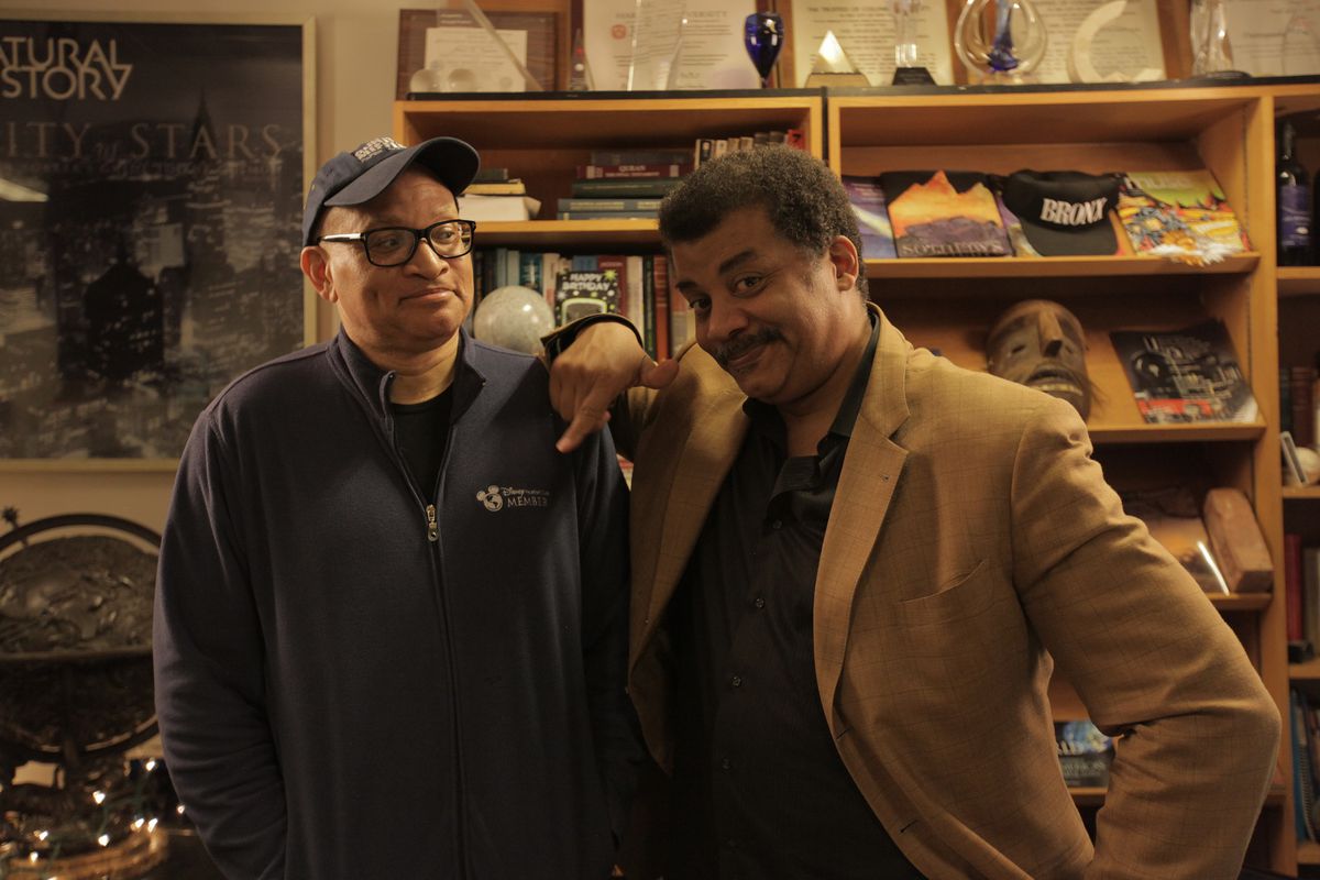 Larry Wilmore and Neil deGrasse Tyson