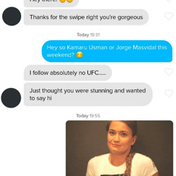 My bio says only to swipe if you’re watching UFC 251 for a reason. 