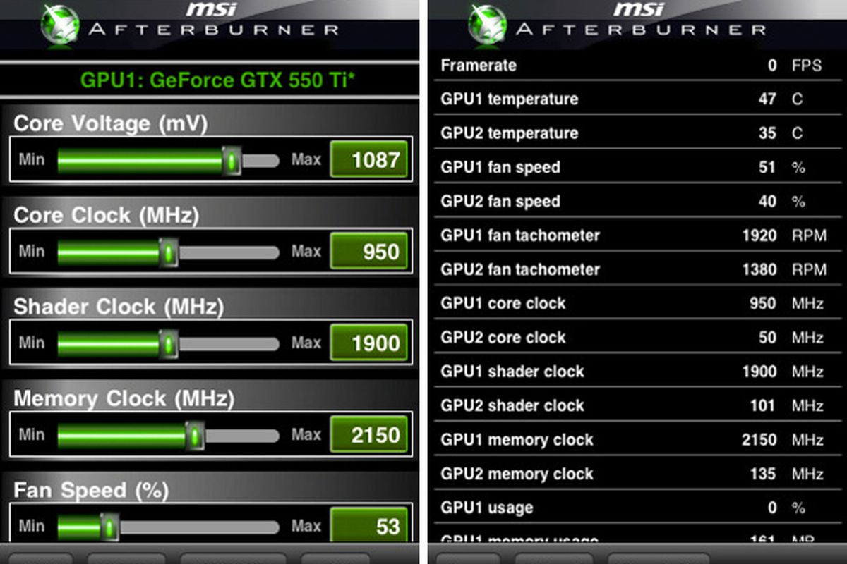 MSI Afterburner for iOS lets you overclock your GPU with your iPhone