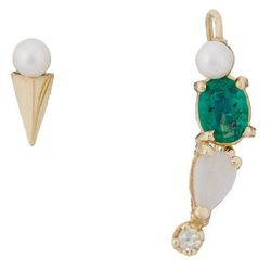 Loren Stewart jewel pin and arrowhead earring set, <a href="http://www.barneys.com/on/demandware.store/Sites-BNY-Site/default/Product-Show?pid=00505034155950&cgid=womens-jewelry&index=9">$375</a> at Barneys