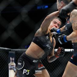 Claudia Gadelha and Nina Ansaroff battle at UFC 231.
