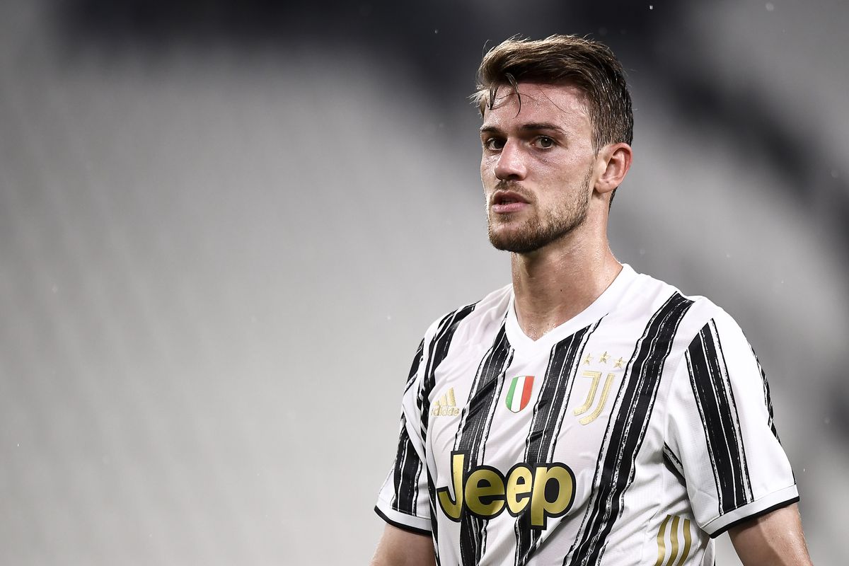 Daniele Rugani of Juventus FC looks on during the Serie A...