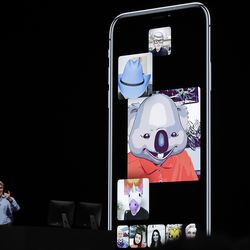 Craig Federighi, Apple's senior vice president of Software Engineering, speaks about using group FaceTime with animojis during an announcement of new products at the Apple Worldwide Developers Conference Monday, June 4, 2018, in San Jose, Calif. (AP Photo/Marcio Jose Sanchez)