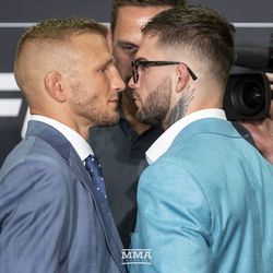 T.J. Dillashaw and Cody Garbrandt square off at UFC 227 media day.