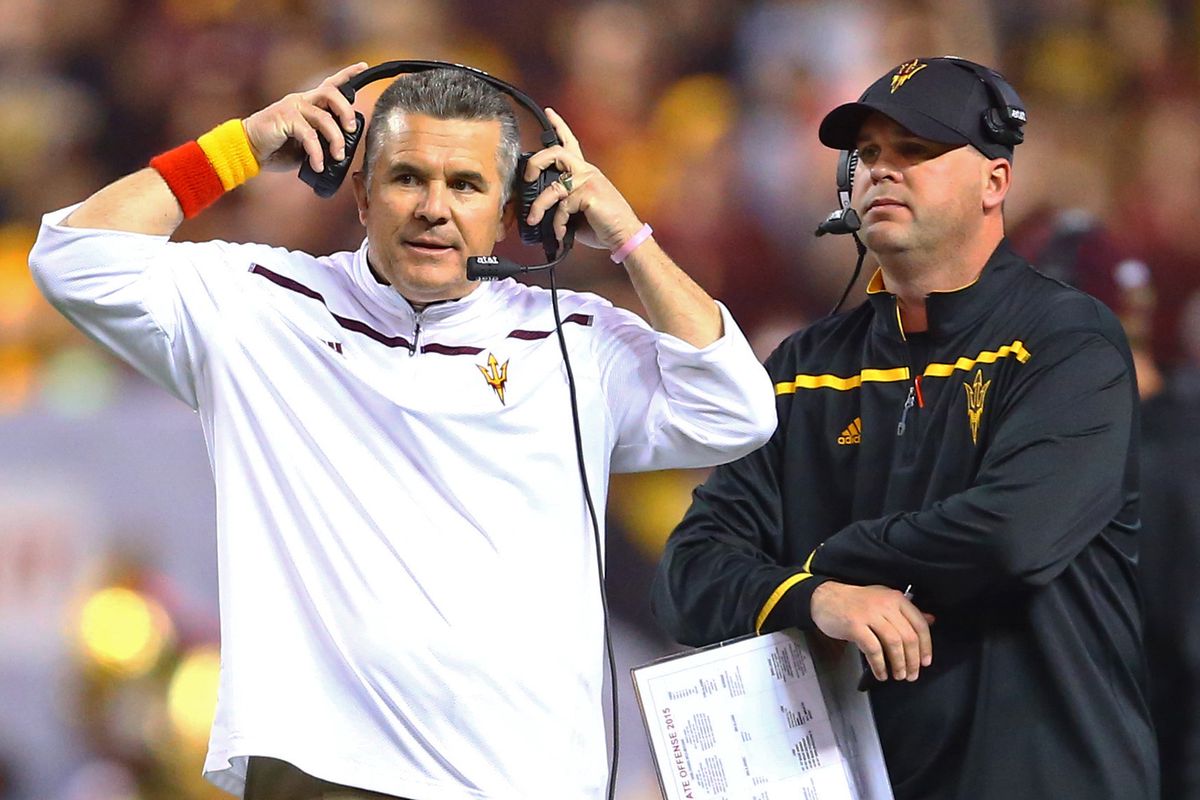 ASU Head Coach Todd Graham and new offensive coordinator Chip Lindsey