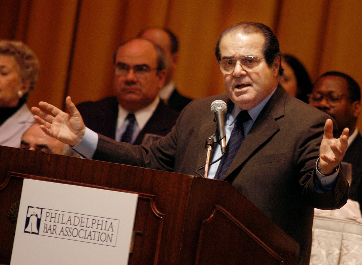 Supreme Court Justice Antonin Scalia Gives Speech In Philadelphia
