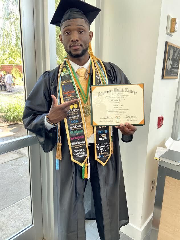 As a student at Bronzeville Scholastic Institute High School, Christopher Rucker participated in Becoming A Man, the lauded mentoring program that works with at-risk Chicago Public Schools youth. This month, he graduated from Philander Smith College, within 2 1⁄2 years, with a 4.0 GPA.