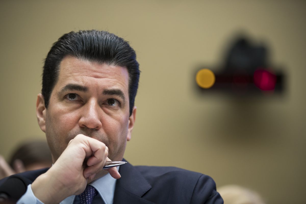 Scott Gottlieb, head of the Food and Drug Administration, testifies during a congressional hearing.