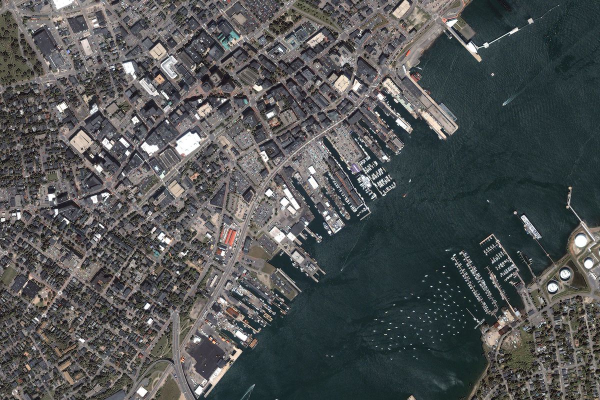Satellite Image of Portland, Maine, United States