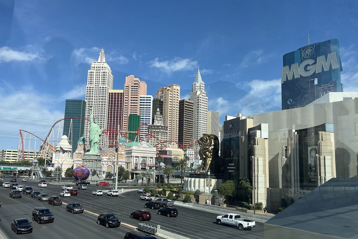 View of New York New York hotel on Las Vegas Blvd