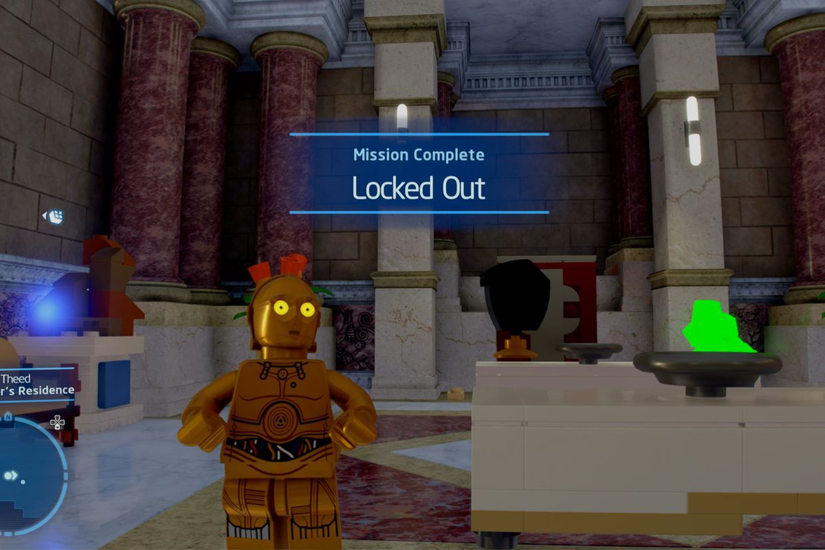 The mission complete screen for “Locked Out” with C-3PO