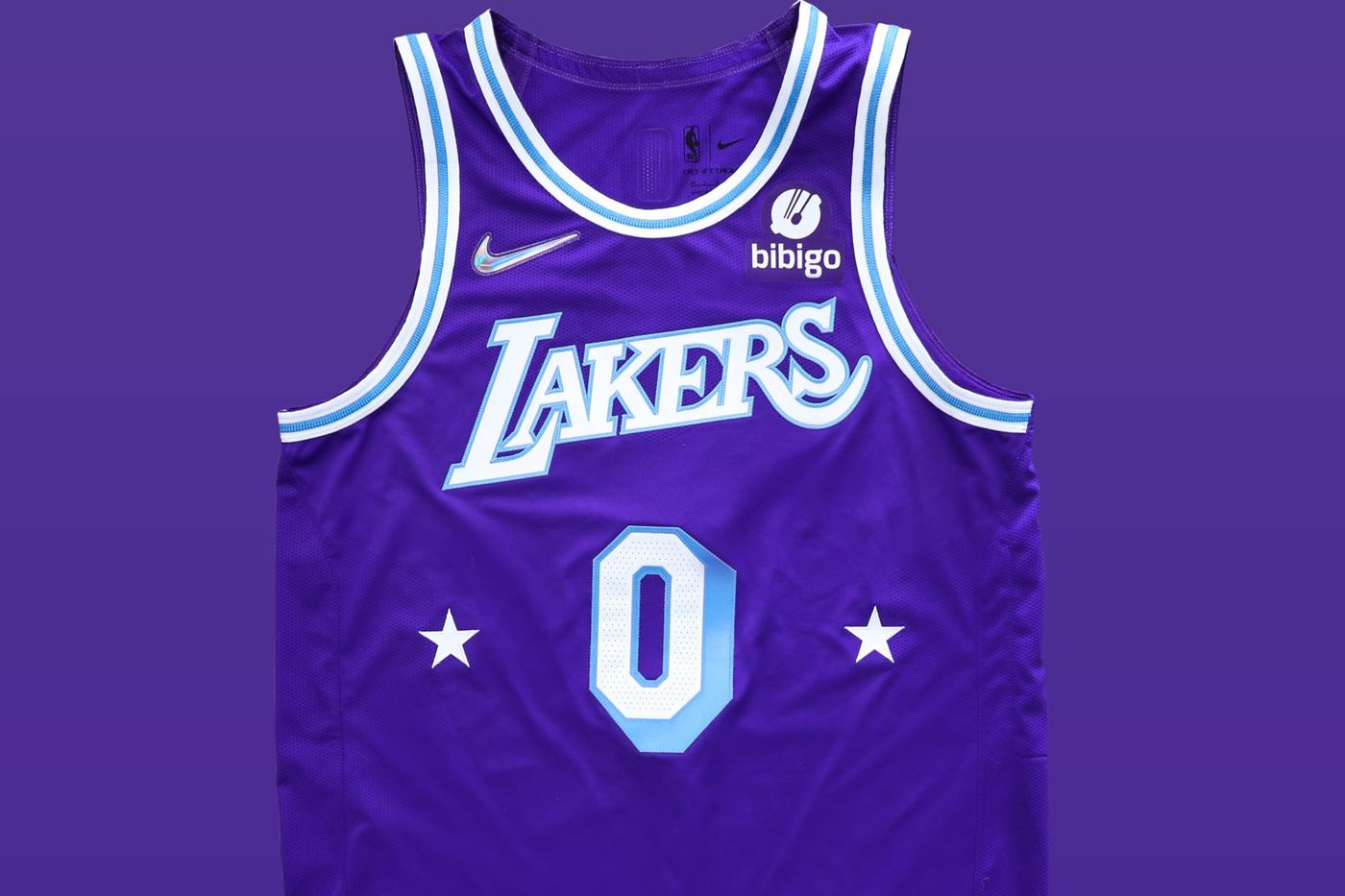 purple blue lakers jersey