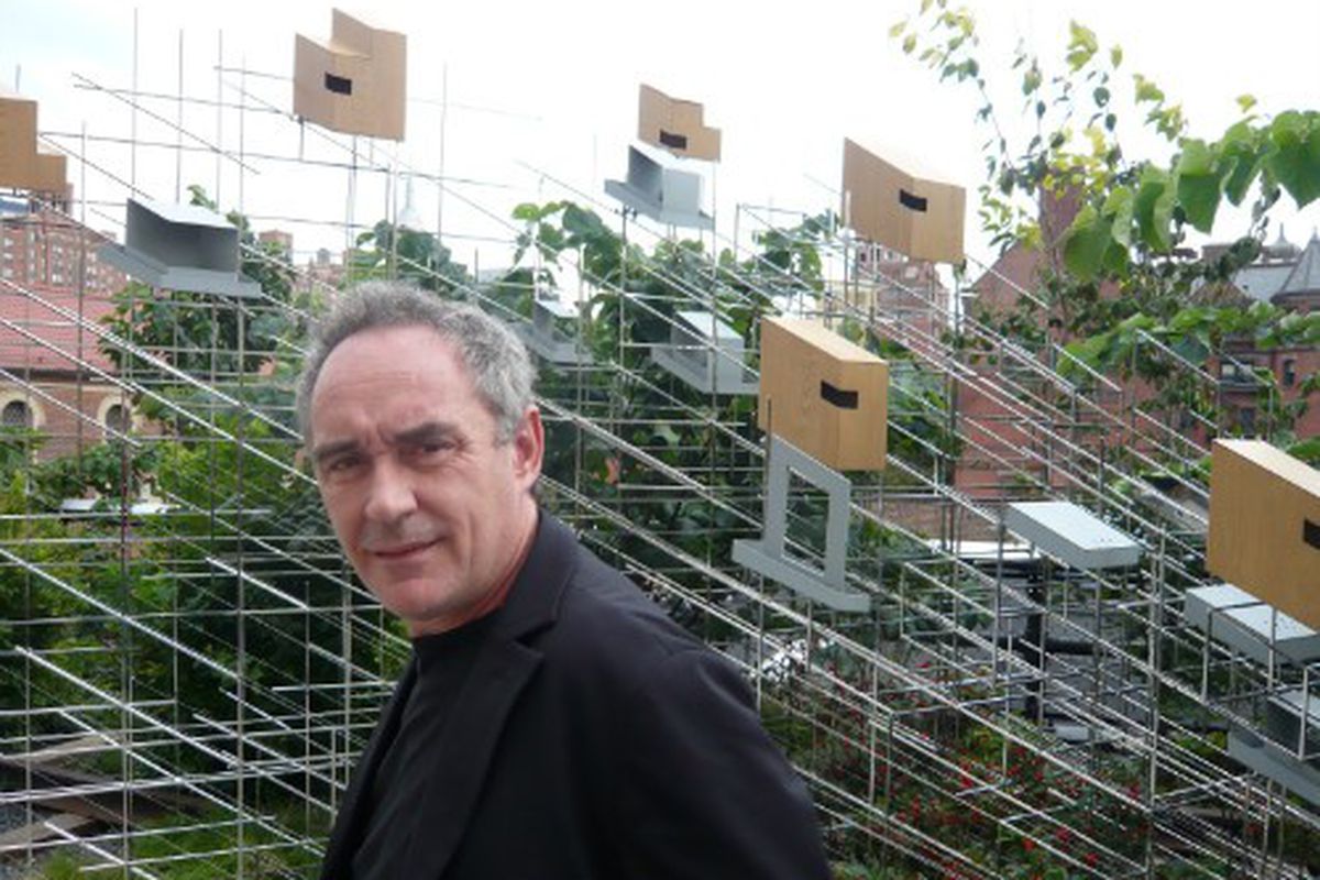 <a href="http://eater.com/archives/2011/10/03/ferran-adria-interview-part-one.php" rel="nofollow">Eater Interviews Ferran AdriÃ  Part One</a> and <a href="http://eater.com/archives/2011/10/04/ferran-adria-interview-part-two.php" rel="nofollow">Part 