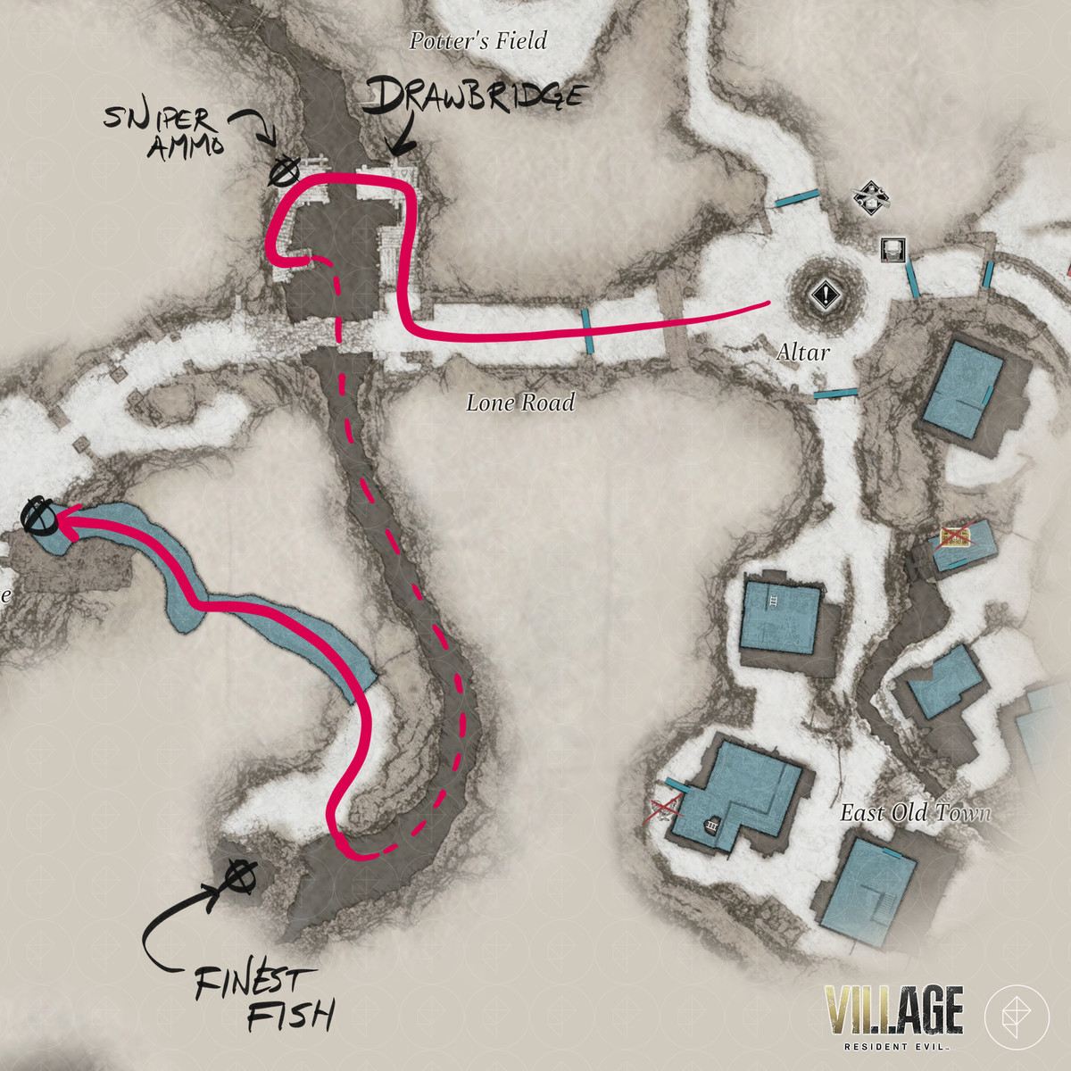 Resident Evil Village walkthrough part 12: Riverbank Treasure House and Mountain Stream