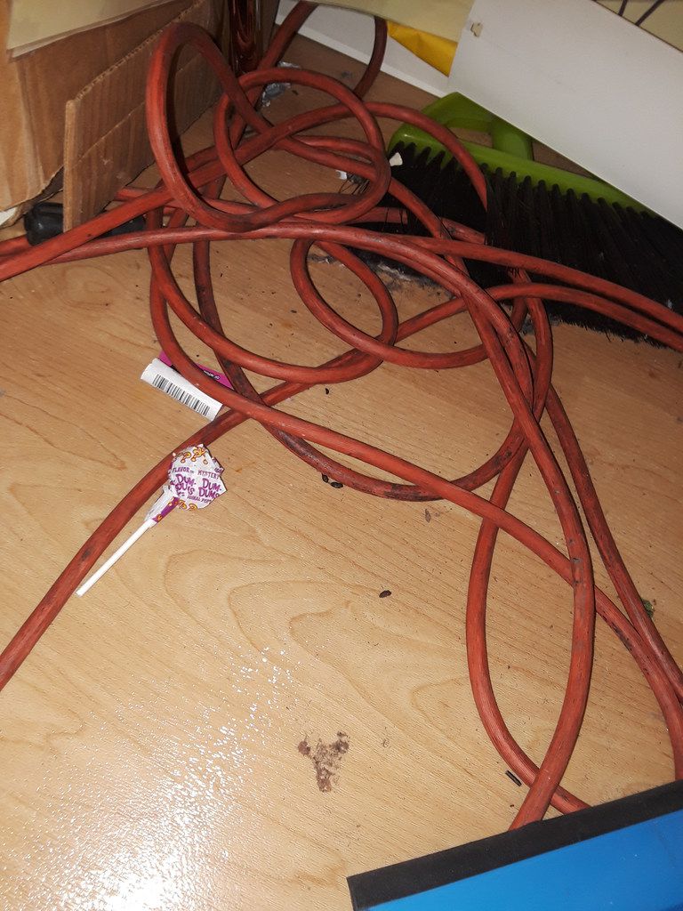 Evident rodent droppings found in a CPS cleanliness inspection. CPS provided photo.