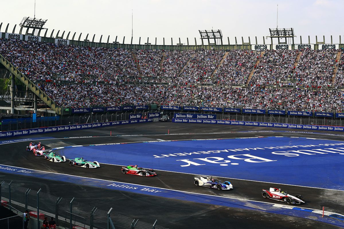 General view of the race during the E-Prix of Mexico City as part of the ABB FIA Formula E Championship 2019/2020 on February 15, 2020 in Mexico City, Mexico.