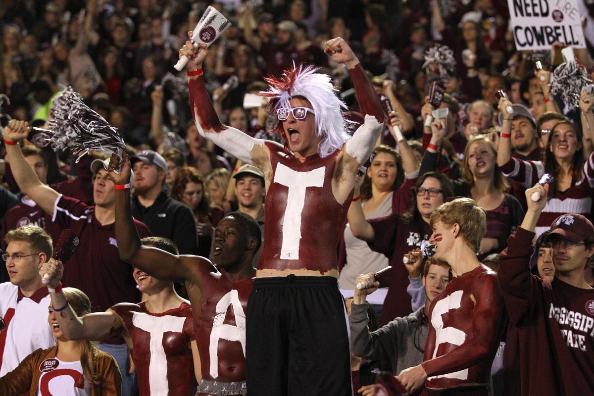 It may be a bit cold to bring out the body paint, but make sure you bring out the Maroon and White!