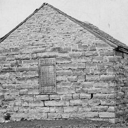 The Clay County Jail in 1878. Joseph Smith and his fellow prisoners were confined in the jail's dungeon from Dec. 1, 1838, to April 6, 1839.