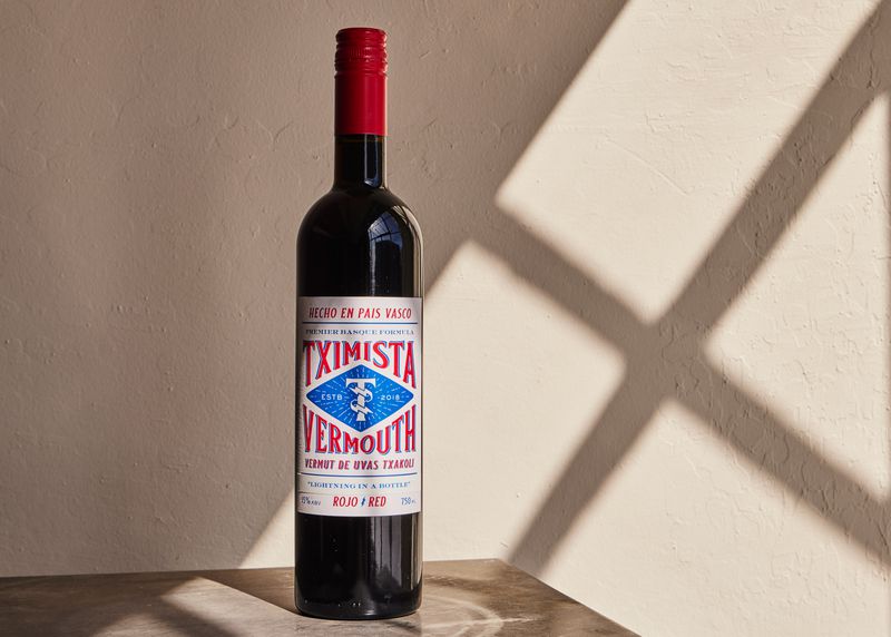 A bottle Tximista Vermouth.