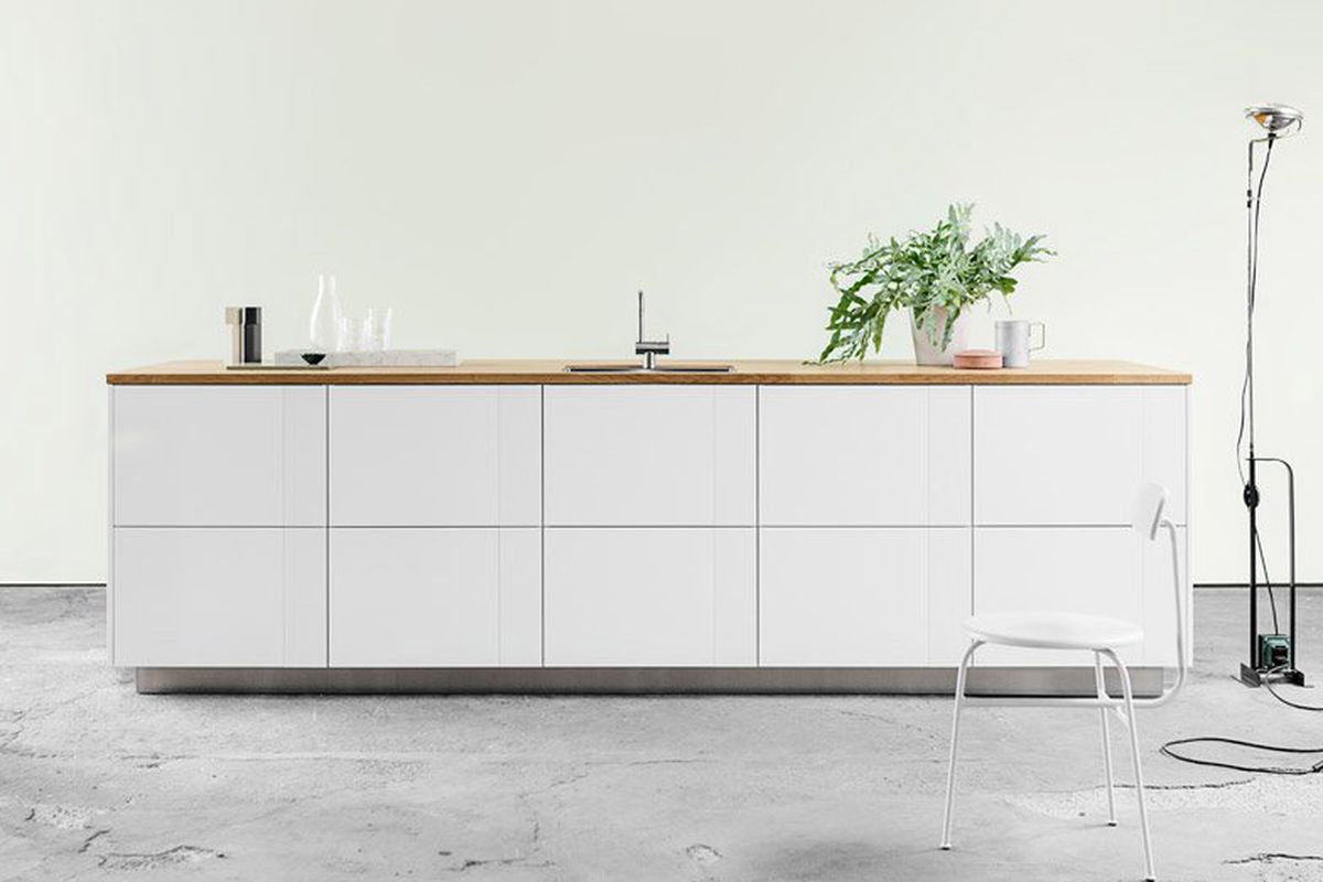 Ikea Metod kitchen cabinets hacked by Denmark’s Henning Larsen&nbsp;Architects. 