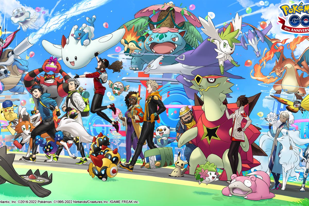 Pokémon and Pokémon trainers celebrate Pokémon Go’s sixth Anniversary
