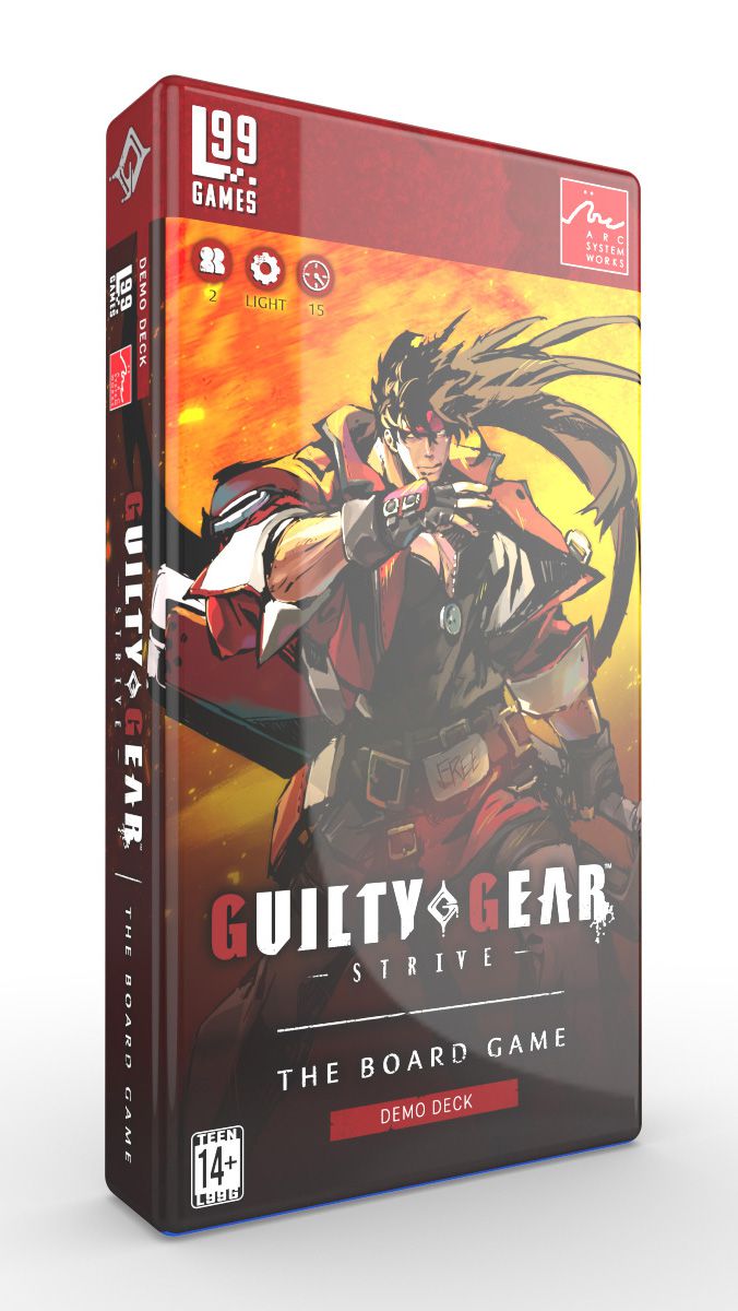 Guilty Gear Strive: The Board Game demo deck looks like a Nintendo Switch case.