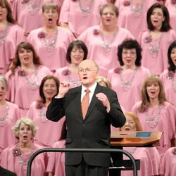 The Mormon Tabernacle Choir sings during the morning session of the 183rd Annual General Conference of The Church of Jesus Christ of Latter-day Saints in the Conference Center in Salt Lake City on Sunday, April 7, 2013.