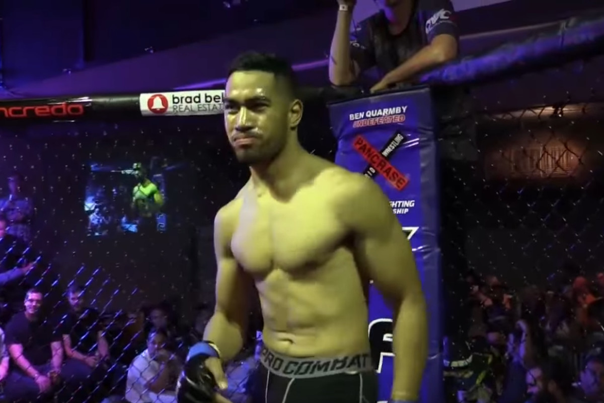 Fau Vake when he won the XFC middleweight championship in 2016.