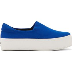 <b>Opening Ceremony</b> sneakers, <a href="https://www.ssense.com/women/product/opening_ceremony/cobalt-slip-on-platform-sneakers/113325">$136</a>