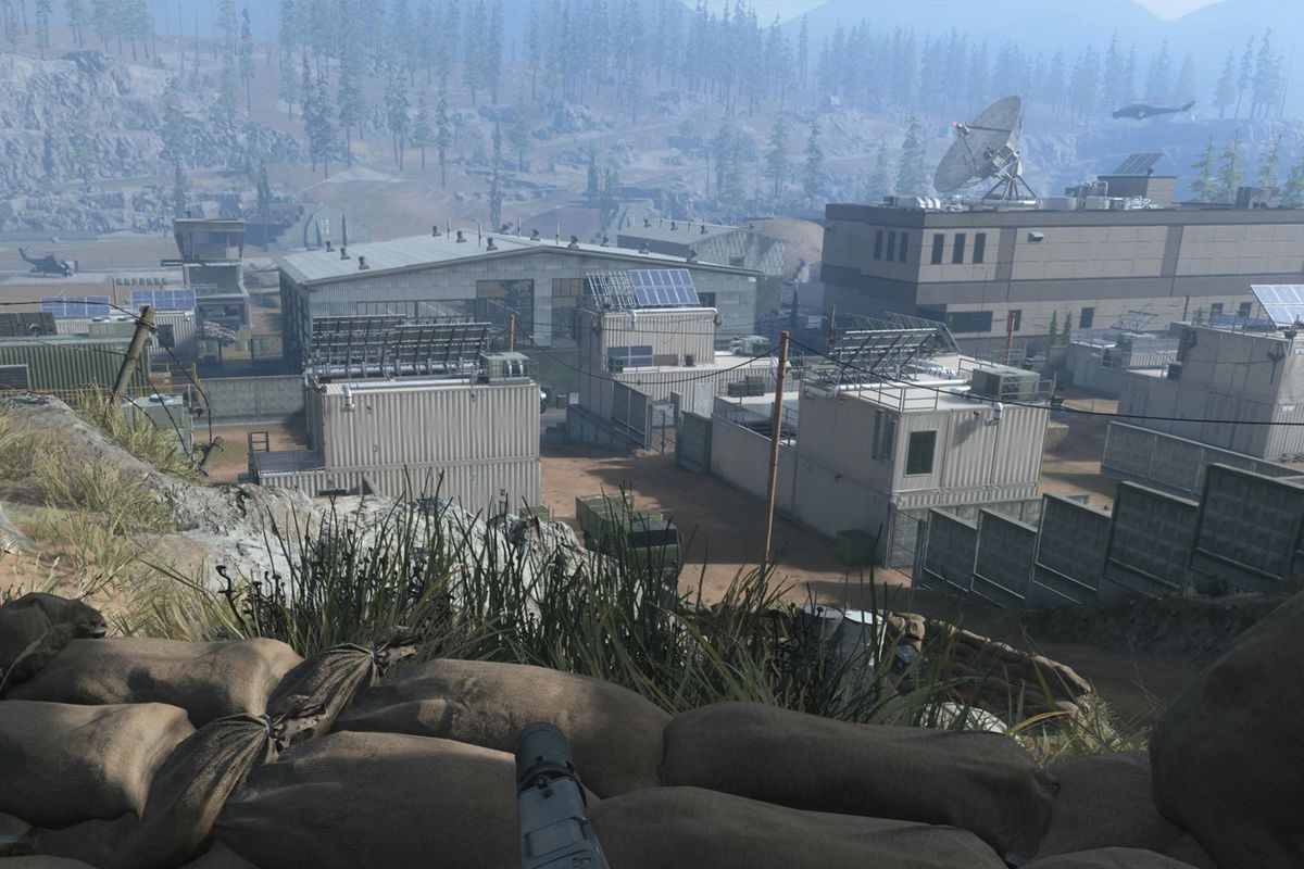 Buildings dot the landscape in MW3 while getting the Back in the Field trophy.