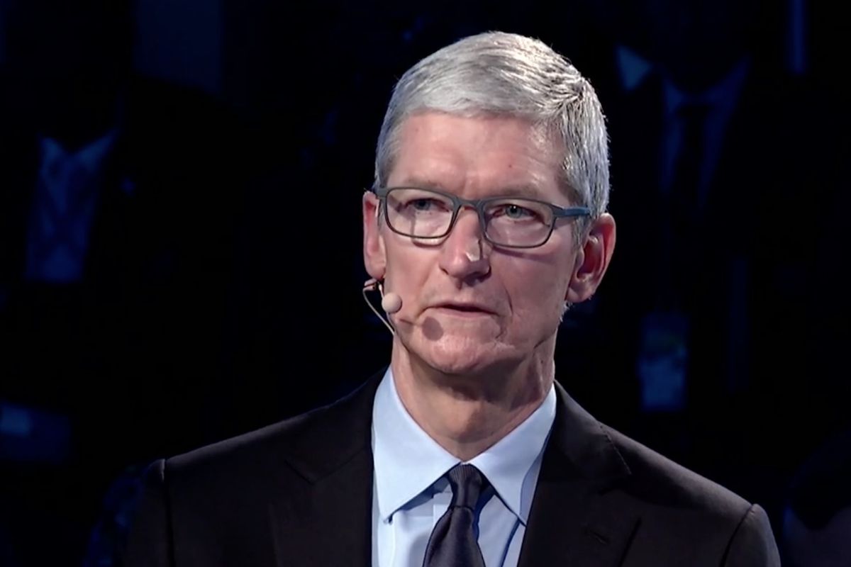 Apple CEO Tim Cook onstage at Bloomberg Global Business Forum