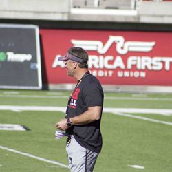 Coach Kyle Whittingham at Spring Practice