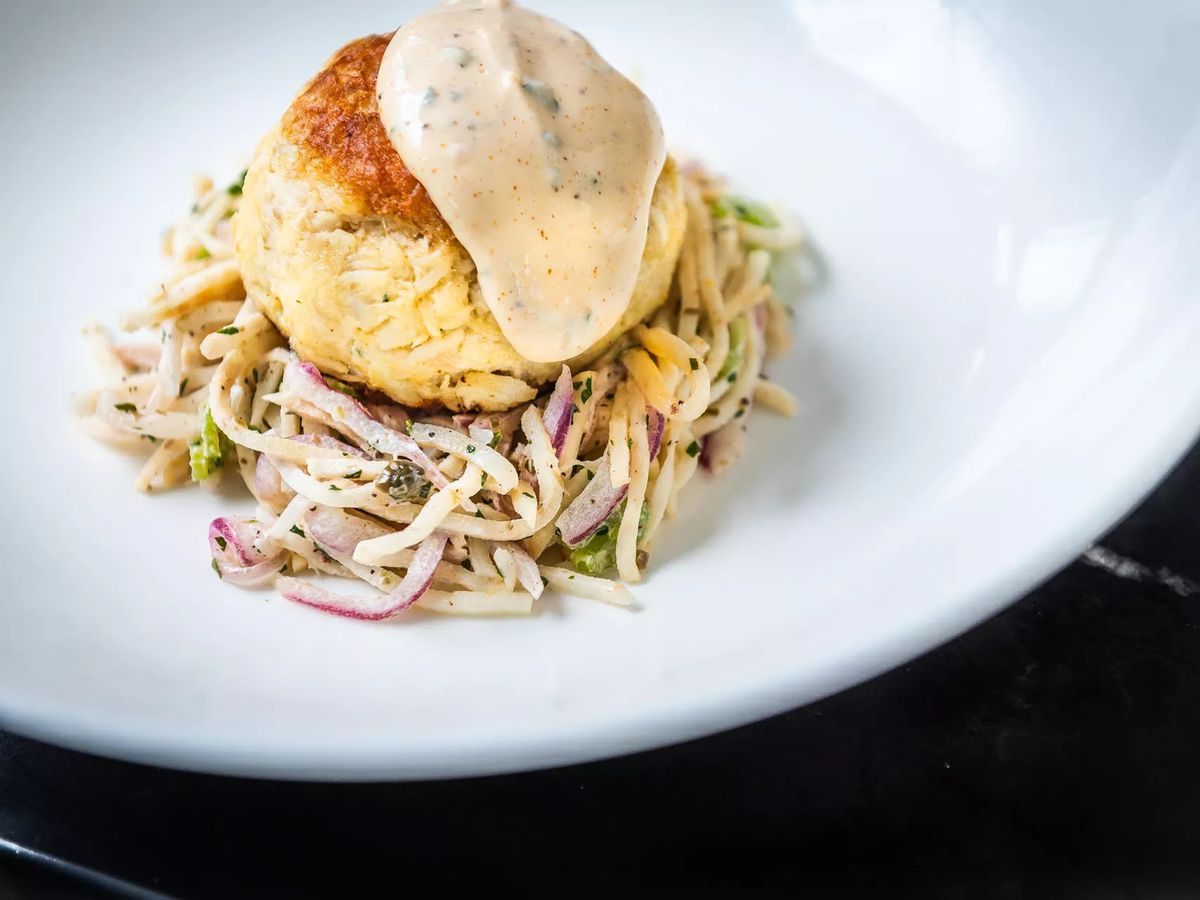 The crab cake from Rappahannock Oyster Bar at the Wharf