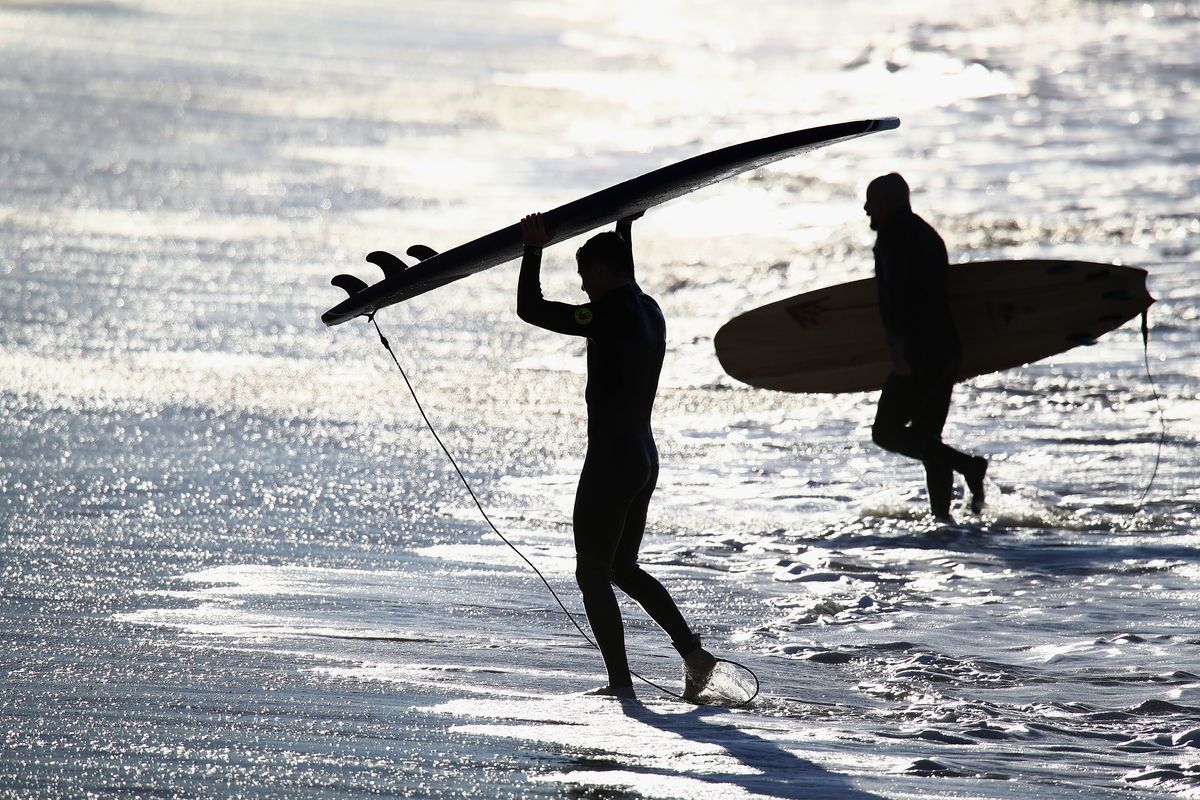 Surfers in California